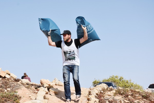 Beach cleanup activity by Surf Maroc
