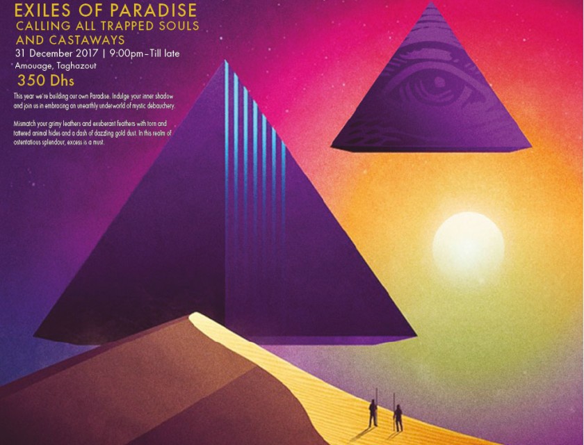 Exile of paradise website event page flyer