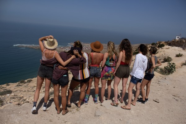 Girls enjoying Imsouane Beach